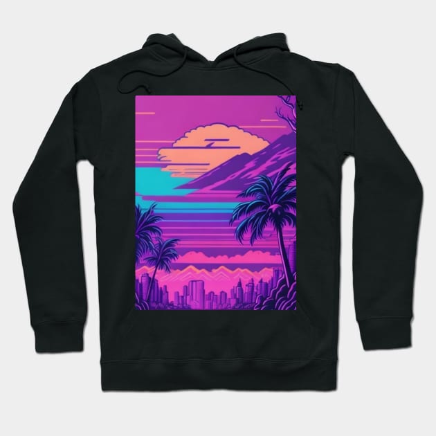 Aesthetic Wanderlust - Journey into Vaporwave Vibes Hoodie by Moulezitouna